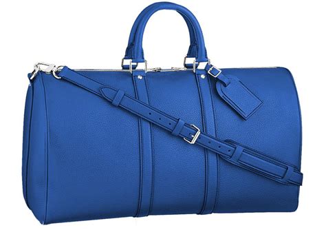 light blue leather duffle weekender bag lv design - light blue leather duffle weekender bag lv ...