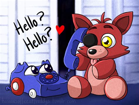 Purple telephone and teddy foxy - Five Nights at Freddy's Fan Art (38711630) - Fanpop