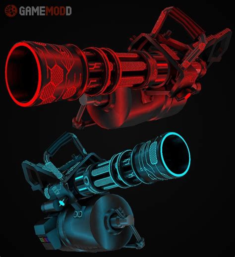 Futuristic Nanotech minigun » TF2 - Skins Heavy Weapons Guy | GAMEMODD