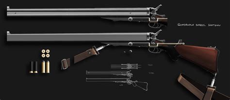 ArtStation - Quadruple barrel shotgun - Weapons Concept Design - The Cursed (working title ...