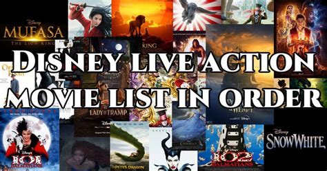 All Disney Live Action Movies in Order List | By Release Date