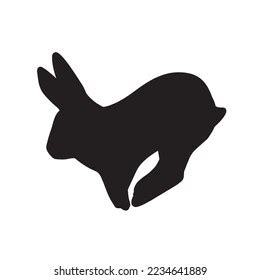 Silhouette Clip Art Jumping Rabbit Stock Vector (Royalty Free) 2234641889 | Shutterstock