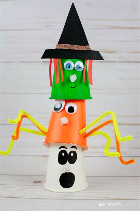 9 Paper Cup Halloween Crafts For Kids - Cheap Decorations