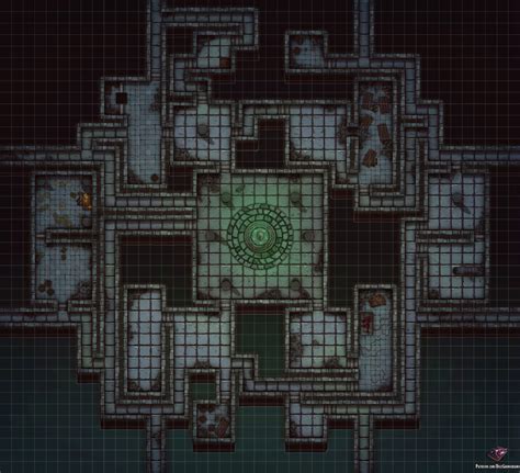 Decaying Dungeon - D&D Map for Roll20 And Tabletop - Dice Grimorium