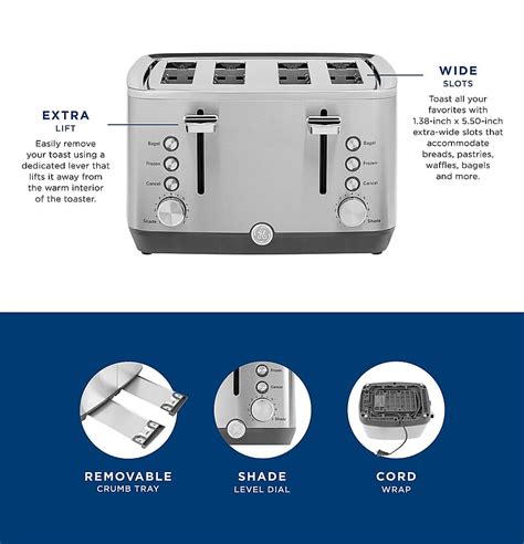 GE 4-Slice Toaster Stainless Steel G9TMA4SSPSS - Best Buy