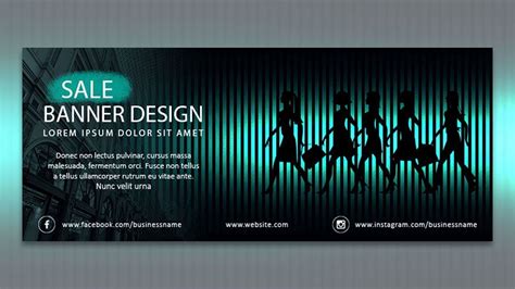 Adobe Photoshop Tutorial | Creative Web Banner Design in 2020 | Banner design, Web banner design ...