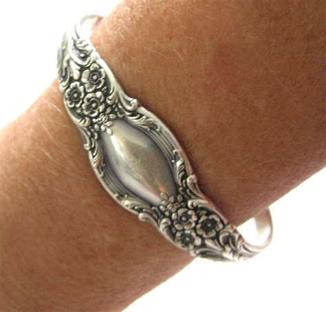 Vintage Silver Bracelet Sterling Antique Cuff Bracelet LUNT