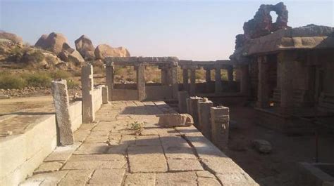 ASI begins work on pillars at Vishnu temple in Hampi - The Hindu