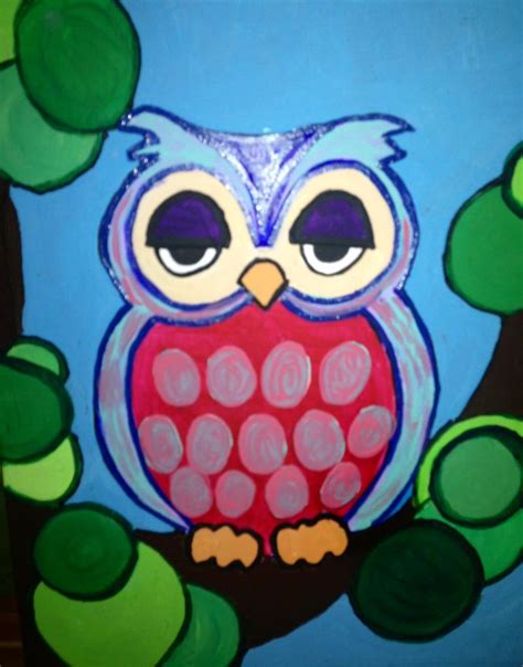 Owl Painting Canvas at PaintingValley.com | Explore collection of Owl ...