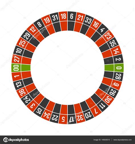 Roulette Casino Wheel Template with Double Zero on White Background. Vector — Stock Vector ...