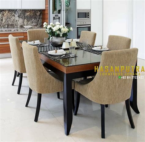 Set Meja Makan Minimalis 6 Kursi - Hasan Putra Furniture | Suplier Furniture Jepara