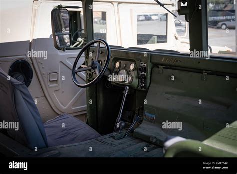 Interior detail of a Humvee off-road military Stock Photo - Alamy