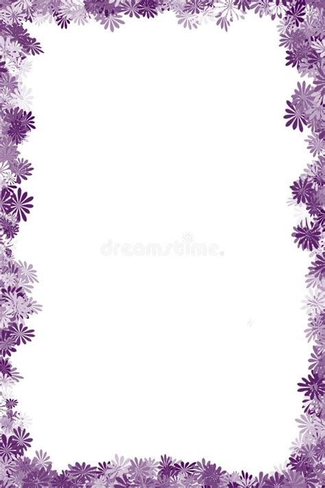 Purple Flower Border Design