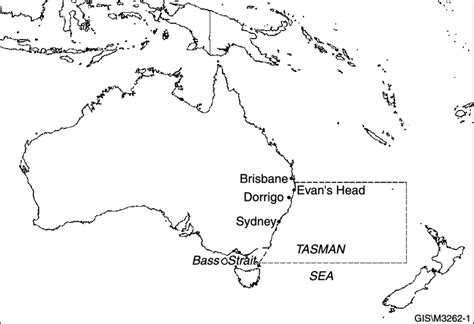 Tasman Sea Map - extremetrust