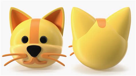 Cat Face Emoji 3D Model $24 - .3ds .blend .c4d .fbx .max .ma .lxo .obj ...