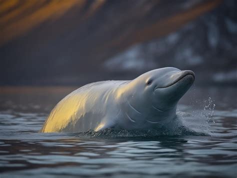 Premium AI Image | Beluga Whale in the arctic habitat