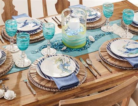 17 Blue Coastal Table Decor Ideas | Beach Vibe Dinnerware & Tablesettings