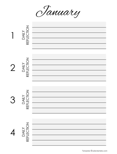 Self Reflection Journal Template - Free Printable Templates