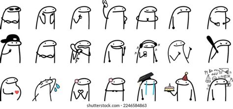 Internet Meme Pack Flork Various Poses: vetor stock (livre de direitos ...