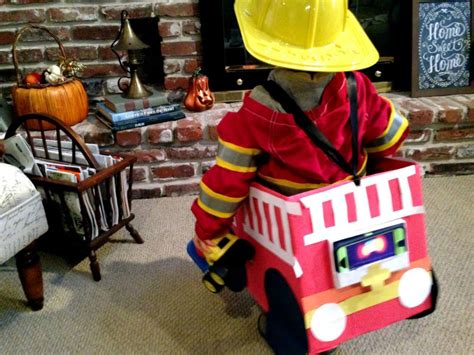 Making a Fire Truck Halloween Costume for Free (With Lights and Sound Effects)