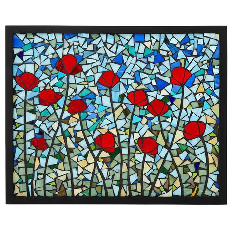 Poppies Stained Glass Panel | stained glass art | UncommonGoods