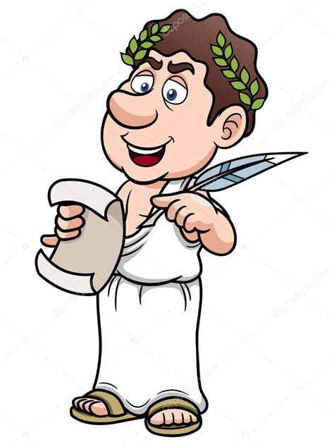 Ancient greek man cartoon | Ancient greek man cartoon — Stock Vector ...