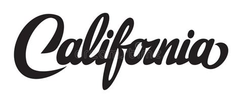 California Hand Written Lettering. College Graphic Stock Vector ...