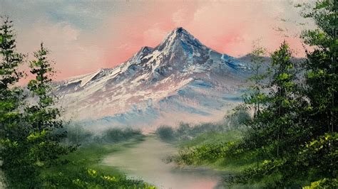 Painting A Sunset Mountain Landscape Quick And Easy - Paintings By Justin - YouTube