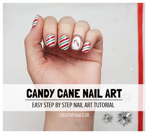 Candy Cane Nail Art Tutorial | Creative Nails