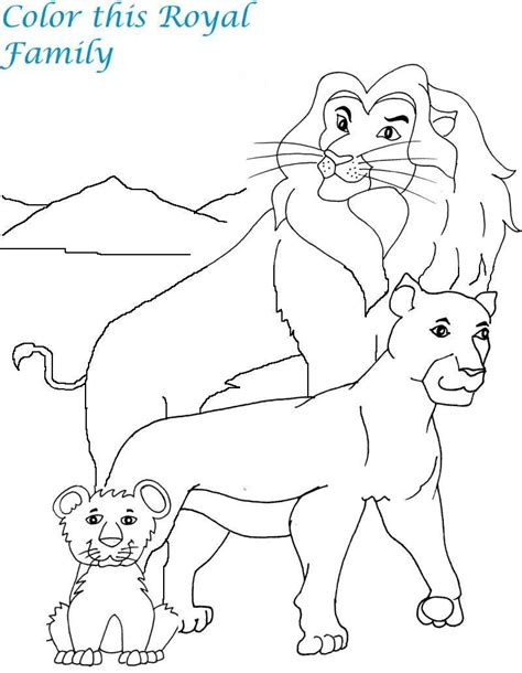 Lion Family – The King of the Jungle coloring pages