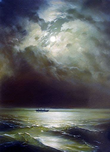 The Black Sea at Night | Aivazovsky | Painting Reproduction 3773 | TOPofART