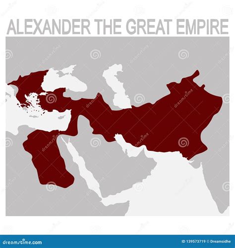 Map of the Alexander the Great Empire Stock Vector - Illustration of horse, macedon: 139573719