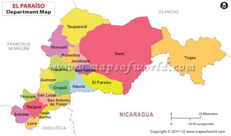 El Paraiso Honduras Map