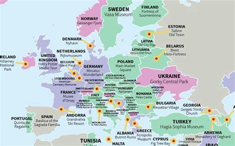 Here's A Map Of The Top Tourist Attraction In Every Country In The World (With images) | Map ...