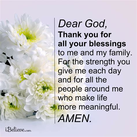 Dear God: Thank You For All Your Blessings