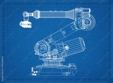 Robotic Arm blueprint Stock Photo | Adobe Stock