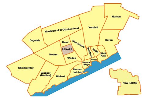 Mogadishu Districts Map