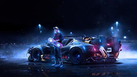 2560x1440 Back To The Future DeLorean Marty McFly 1440P Resolution ,HD ...