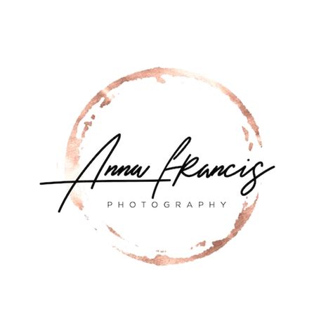 Rose Gold Logo Photography Logo Watermark Modern Circle Logo