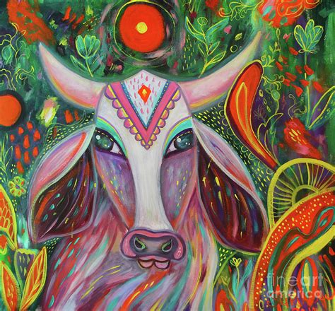 Indian cow Digital Art by Uma Borealis - Fine Art America