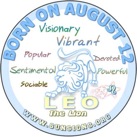 August 12 Zodiac Horoscope Birthday Personality - SunSigns.Org