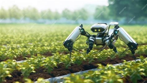 Premium Photo | Harvesting robot with automatically detecting of the ripeness of plants An ...