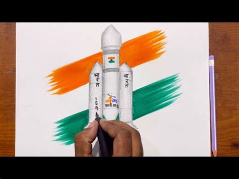 Chandrayaan 3 Moon Drawing | Chandrayaan Drawing | Chandrayaan 3 Rocket Drawing - YouTube