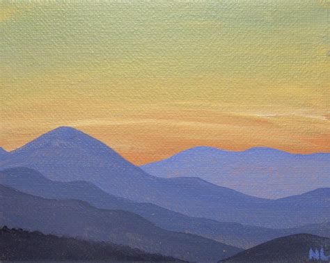 Mountain Sunset Painting Blue Ridge Mountains Asheville | Etsy in 2021 | Blue ridge mountains ...