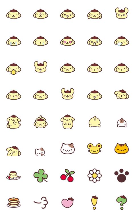 Pompompurin Emoji – LINE Emoji | LINE STORE | Kawaii stickers, Mini drawings, Cute stickers