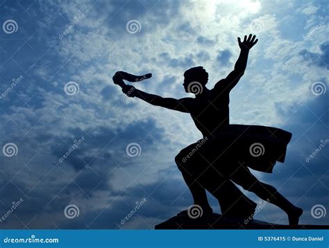 Statue of Torch-bearer on Gellert Hill, Budapest Stock Image - Image of flame, race: 5376415