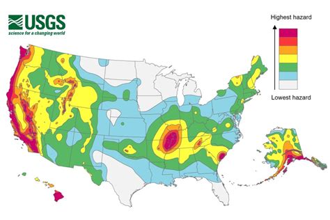 Earthquake Hazard in the USA - geographyalltheway.com