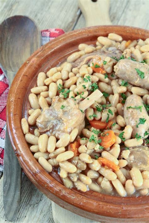 Cassoulet with duck confit stock photo. Image of france - 166876204