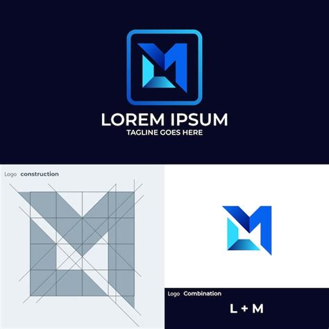 Premium Vector | L and m monogram logo