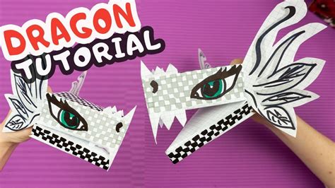 EASY DIY Paper Dragon Puppet TikTok / How to make a DRAGON PUPET / EASY DIY Тик-Ток драконы in ...